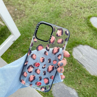 HKM-493715 Coffee Leopard Print Silicone Phone Case for Apple Models