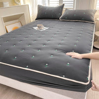 HKM-493779 Soybean Fiber Quilted Fitted Sheet with Cute Animal & Floral Patterns - Multiple Sizes Available