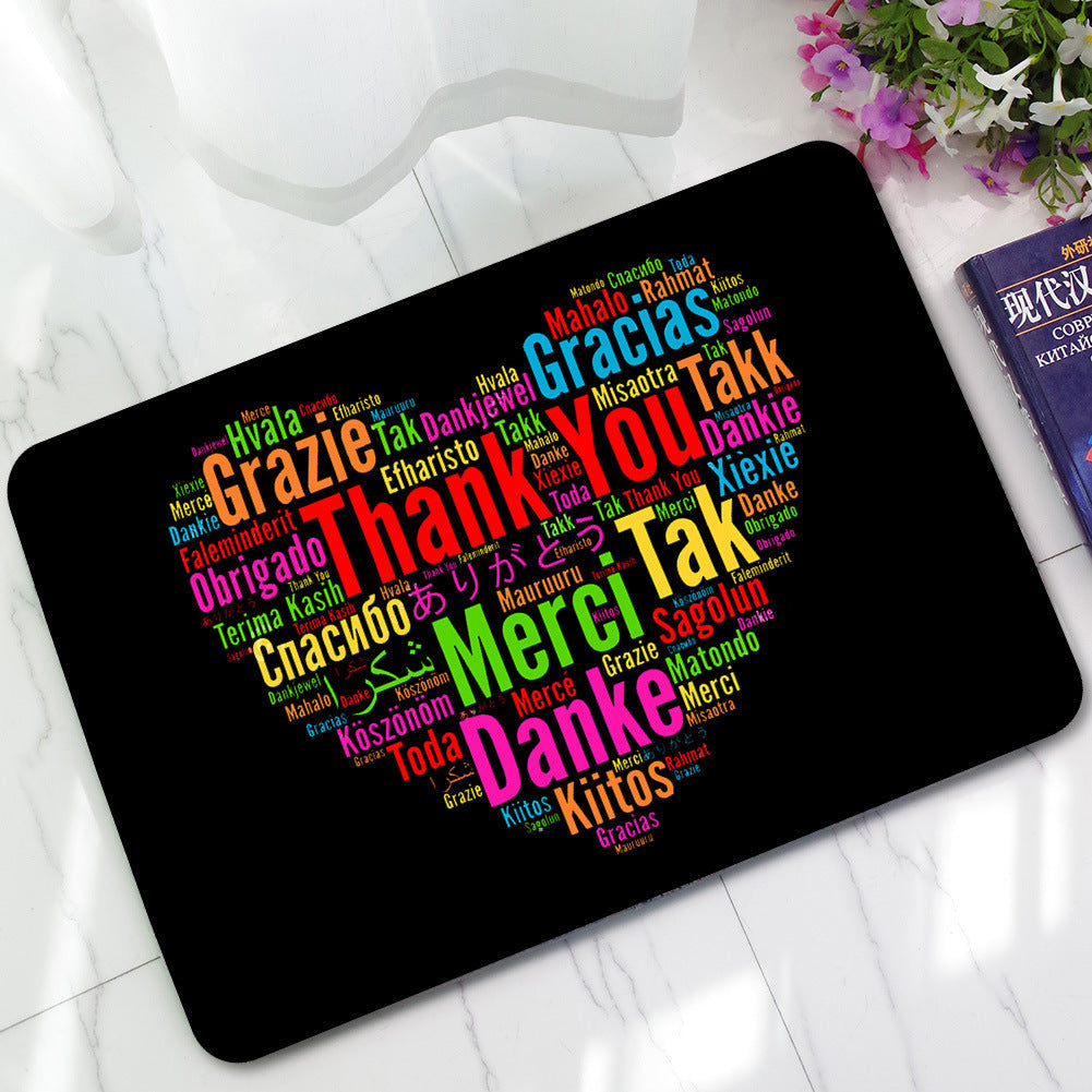 HKM-493843 Customized Printed Rubber Floor Mat – Multiple Sizes Available (40x60cm to 70x120cm)