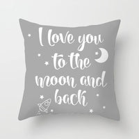 HKM-493907 Star Moon Cartoon Pillowcase - 45x45cm Decorative Cushion Cover
