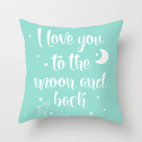 HKM-493907 Star Moon Cartoon Pillowcase - 45x45cm Decorative Cushion Cover