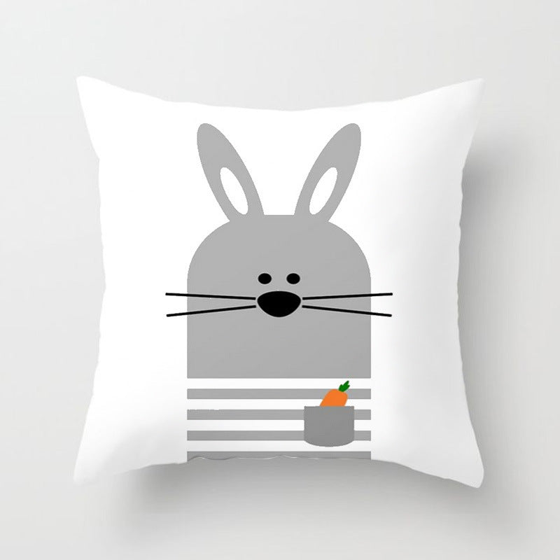 HKM-493907 Star Moon Cartoon Pillowcase - 45x45cm Decorative Cushion Cover