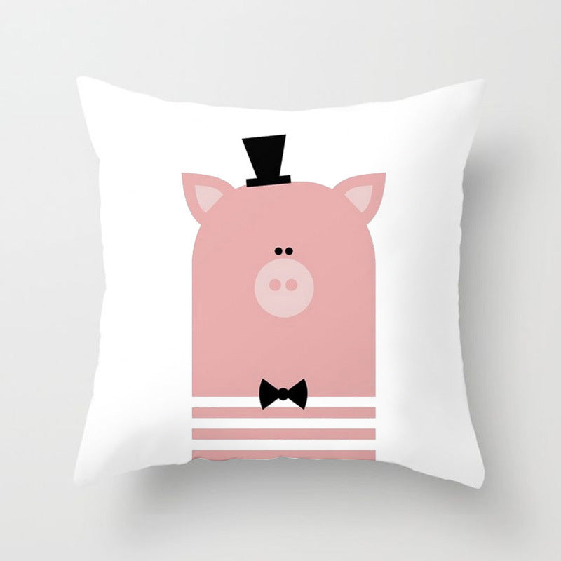 HKM-493907 Star Moon Cartoon Pillowcase - 45x45cm Decorative Cushion Cover