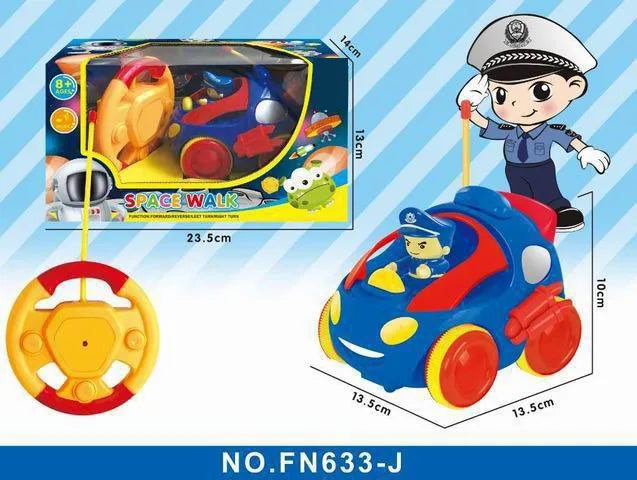 HKM-494035 Cartoon Space Doll Remote Control Car for Kids - Mini Electric Vehicle, Indoor/Outdoor RC Toy
