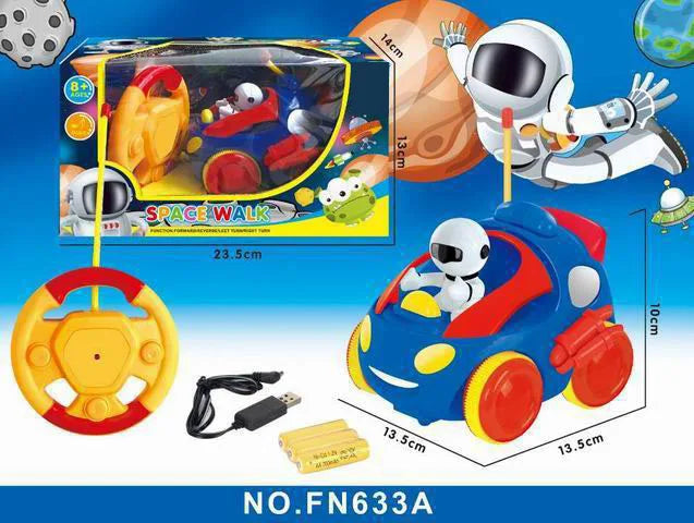 HKM-494035 Cartoon Space Doll Remote Control Car for Kids - Mini Electric Vehicle, Indoor/Outdoor RC Toy