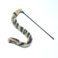 HKM-494099 Plush Leopard Print Cat Teaser Stick with Simulated Rabbit Hair, 28cm Long