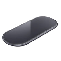 HKM-494163 Dual Wireless Charging Station with Indicator - Compatible with Type-C Devices, Starry Gray and Cool Silver