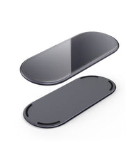 HKM-494163 Dual Wireless Charging Station with Indicator - Compatible with Type-C Devices, Starry Gray and Cool Silver