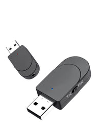 HKM-494291 USB Bluetooth Audio Receiver & Transmitter KN330 - 5.0 Version, 10m Wireless Range, USB/3.5mm Input