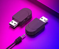 HKM-494291 USB Bluetooth Audio Receiver & Transmitter KN330 - 5.0 Version, 10m Wireless Range, USB/3.5mm Input