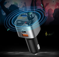 HKM-494355 Bluetooth Car Player with Fast Charging, One-Click BASS, Voice Assistant & 64GB U Disk Support