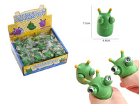 HKM-494419 Green Eye Bouncing Worm Squeeze Toy for Kids - Fun Novelty Gift for Ages 2 and Up