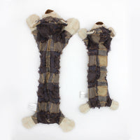 HKM-494419 Light Brown, Dark Purple, or Denim Blue Plush Teddy Bear Doll Toy for Pets - Size 36x15cm