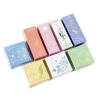 HKM-494547 Artistic Flower Wooden Stamp Set with Ink - Ideal for DIY Notebook Decoration
