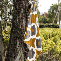 HKM-494611 Cozy Chenille Cotton Sunflower Throw Blanket - 130x160cm