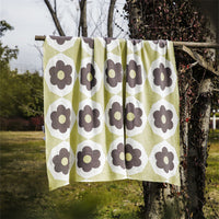 HKM-494611 Cozy Chenille Cotton Sunflower Throw Blanket - 130x160cm