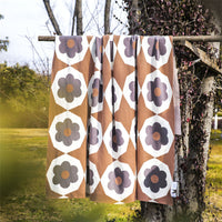HKM-494611 Cozy Chenille Cotton Sunflower Throw Blanket - 130x160cm