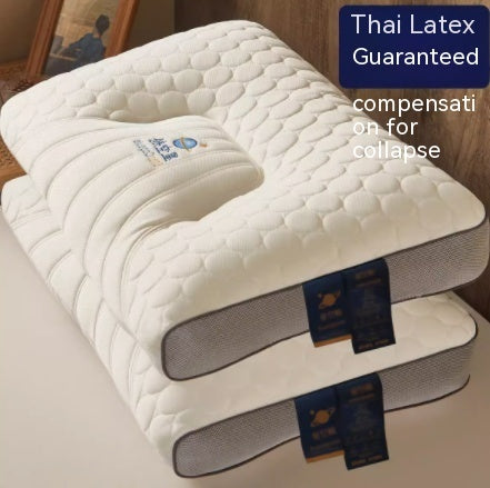 HKM-494739 Natural Cloud Latex Cervical Pillow - Antibacterial, Anti-Mite, Various Heights Available