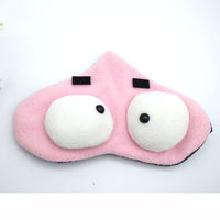 HKM-494931 Cartoon Sleep Goggles in Blue Monster, Rabbit, and More - Adjustable Flannel Eye Protection