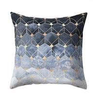 HKM-494995 Geometric Plush Polyester Fiber Pillow Cover - 45x45cm with PP Cotton Filling