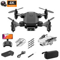 HKM-495187 Foldable 4CH RC Quadcopter Drone with HD Camera, Fixed Height, Headless Mode, and Gesture Control