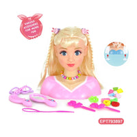 HKM-495571 Educational Hairdressing Doll Head Set with Accessories for Kids Ages 2 to 7