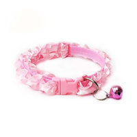 HKM-495635 Lace Pet Collar Necklace for Cats and Dogs with Bell - Soft Mohair Material