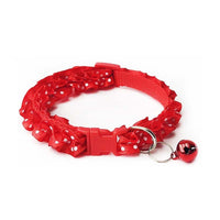 HKM-495635 Lace Pet Collar Necklace for Cats and Dogs with Bell - Soft Mohair Material