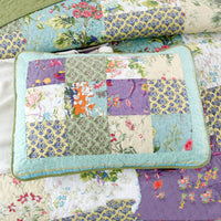 HKM-495763 Floral Splicing Cotton Quilt Set - Three-Piece Bedding for All Seasons