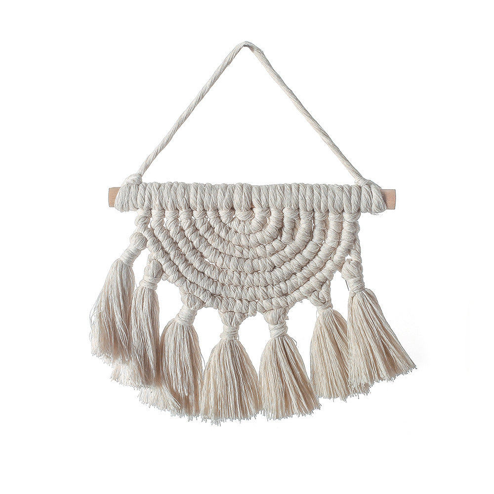 HKM-495763 Hand-Woven Nordic Cotton Tapestry Wall Decoration for Home and Weddings