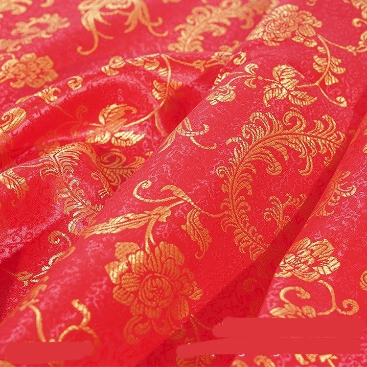 HKM-495827 Festive Red Phoenix Calico Gift Packaging Box - Jacquard Fabric for Various Uses