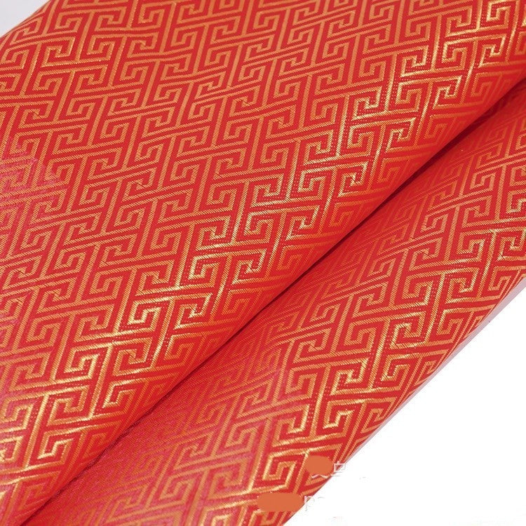 HKM-495827 Festive Red Phoenix Calico Gift Packaging Box - Jacquard Fabric for Various Uses