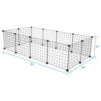 HKM-495955 Portable Metal Wire Pet Playpen for Small Animals - 12 Panels, Easy Assembly, DIY Design, Indoor/Outdoor Use