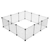HKM-495955 Portable Metal Wire Pet Playpen for Small Animals - 12 Panels, Easy Assembly, DIY Design, Indoor/Outdoor Use