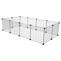 HKM-495955 Portable Metal Wire Pet Playpen for Small Animals - 12 Panels, Easy Assembly, DIY Design, Indoor/Outdoor Use
