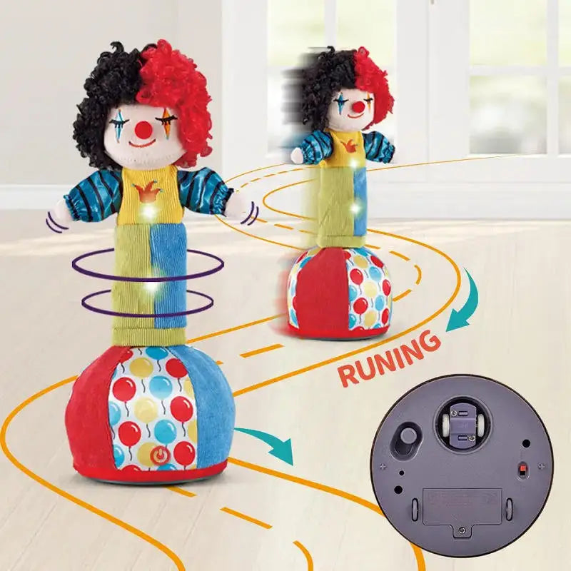 KTX-496019 Dancing Electric Clown Doll with Musical Sounds and Talk Function for Baby and Toddler Gifts