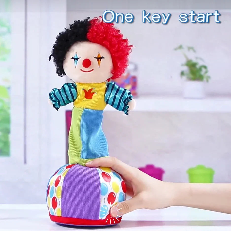 KTX-496019 Dancing Electric Clown Doll with Musical Sounds and Talk Function for Baby and Toddler Gifts