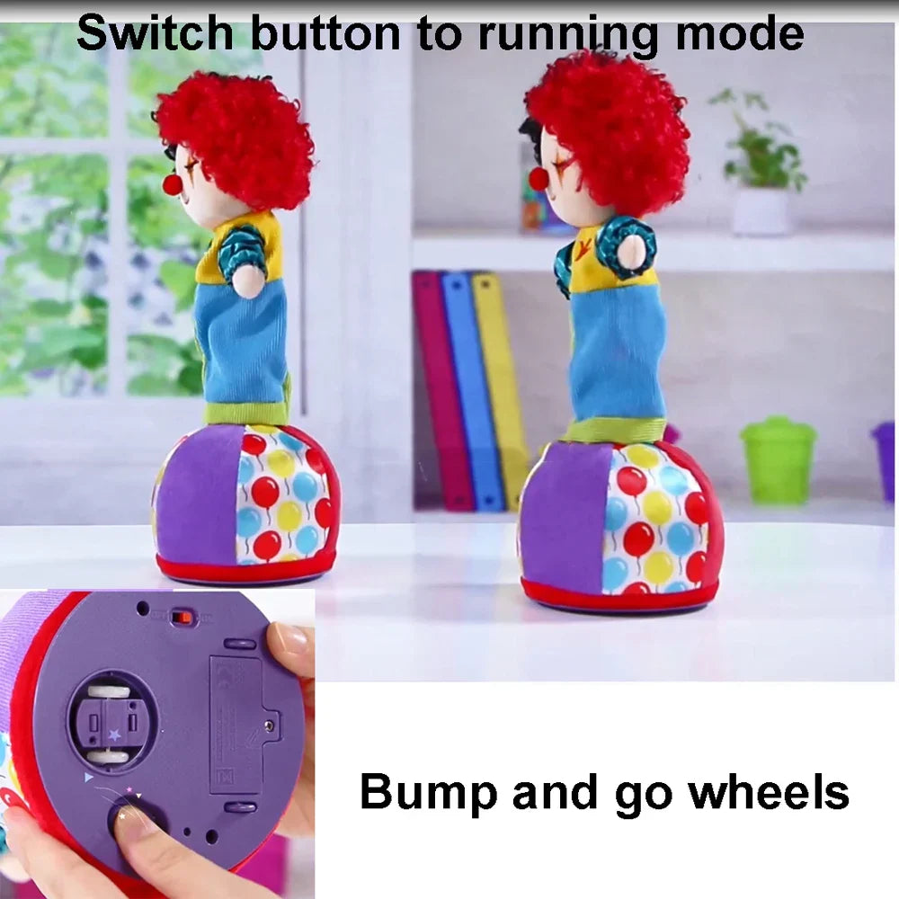 KTX-496019 Dancing Electric Clown Doll with Musical Sounds and Talk Function for Baby and Toddler Gifts
