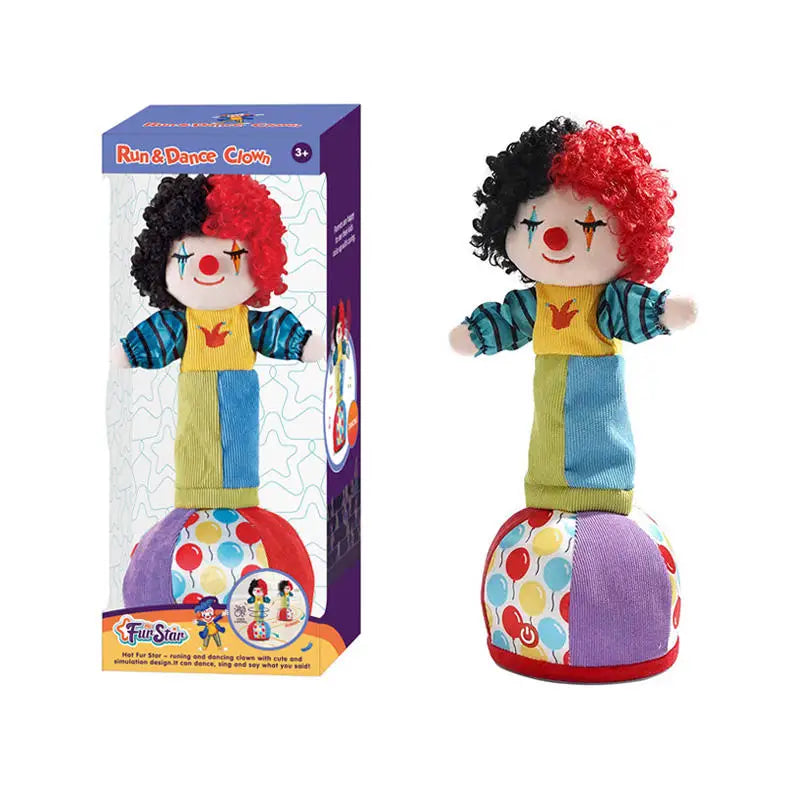 KTX-496019 Dancing Electric Clown Doll with Musical Sounds and Talk Function for Baby and Toddler Gifts