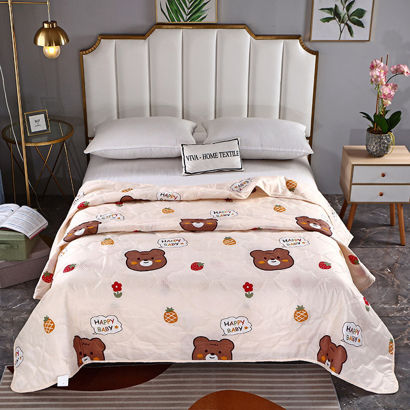 HKM-496083 Washed Cotton Summer Quilt – Lightweight Air Conditioning Blanket in Multiple Sizes