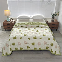 HKM-496083 Washed Cotton Summer Quilt – Lightweight Air Conditioning Blanket in Multiple Sizes