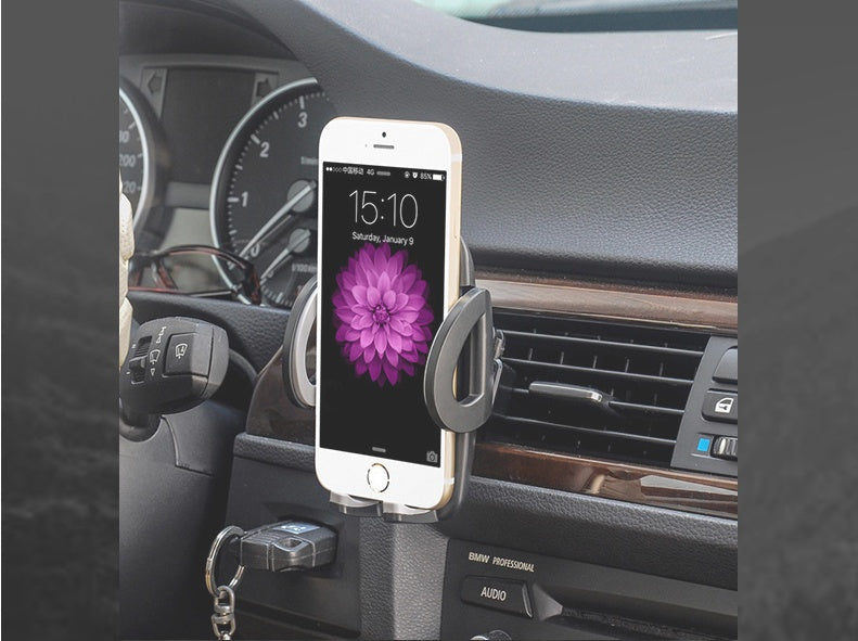HKM-496147 Car Air Vent Mobile Phone Holder - Adjustable Plastic Mount for Any Device