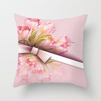 HKM-496147 Heart-Shaped Thermal Transfer Printed Peach Skin Pillowcase - Nordic Style 45x45 cm