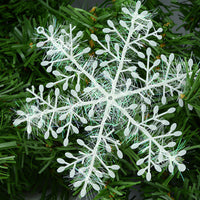 HKM-496211 Brushed Plastic Christmas Snowflake Decorations for Festive Home Accents