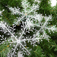 HKM-496211 Brushed Plastic Christmas Snowflake Decorations for Festive Home Accents