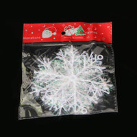 HKM-496211 Brushed Plastic Christmas Snowflake Decorations for Festive Home Accents