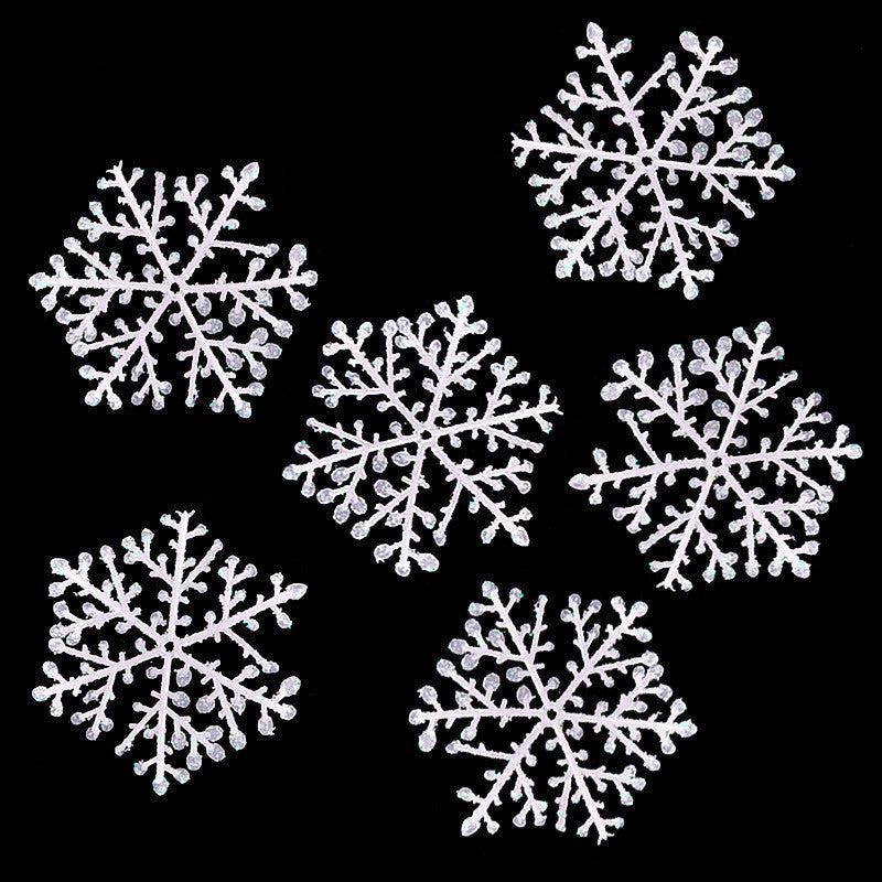 HKM-496211 Brushed Plastic Christmas Snowflake Decorations for Festive Home Accents
