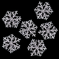 HKM-496211 Brushed Plastic Christmas Snowflake Decorations for Festive Home Accents