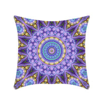HKM-496211 Retro Ethnic Mandala Pillow Cover - Single-Sided 45x45cm, Various Solid Colors