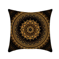 HKM-496211 Retro Ethnic Mandala Pillow Cover - Single-Sided 45x45cm, Various Solid Colors